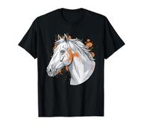 Horse Tshirt Menos Mujeres Naranja Animal School Sport Fan Camiseta