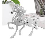 Horse Wooden Jigsaw Puzzles - Interactive Educational Desk Decor | DIY Animal Sculpture Metal Puzzle Kit | For Adults Home Living Room Bookshelf Holiday Spring Festival Party Favors