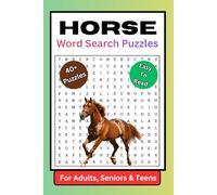 Horse Word Search Puzzle Book for Kids & Adults: A Collection of 40+ Horse-Themed Word Searches | Easy, Fun & Brain-Boosting Puzzles