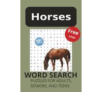 Horse Word Search Puzzle Book with Free Trivia: Word Searches with Easy to Read Print about Horses, Horseback Riding, Horse Racing, Cowboy and More, ... and Free Time, Stress reliever, relax