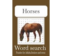 Horse word search puzzle book: Word Search With Easy To Read Print about Horses,horseback Riding and Horse Racing and More|6x9 inches 110 Pages|50+ Puzzles ...Gift for Holiday,Vacation and Free time