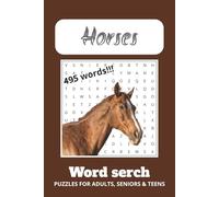 Horse Word Search Puzzle Book: Word Searches with Easy to Read Print about Horses, Breeds, Grooming and More | 6x9 inches, 110 pages | 50+ Puzzles ... Gift for Vacations, Holidays and Free Times