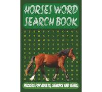 Horse Word Search Puzzle Book: Word Searches with Easy to Read Print about Horses, Horseback Riding, Horse Racing and More | 6*9 inches, 110 pages | ... Gift for Vacations, Holidays and Free Times