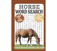 Horse Word Search Puzzle Book: Word Searches with Easy to Read Print about Horses, Horseback Riding, Horse Racing and More | 6x9 Inches, 110 pages | ... for Vacations, Holidays, and Relaxing Time