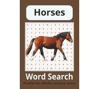 Horse Word Search Puzzle Book: Word Searches with Easy to Read Print about Horses, Horseback Riding, Horse Racing and More (6x9 inches, 110 pages) 50+Puzzles ... Gift for Holidays and Free Times
