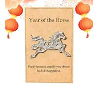 Horse Year Motivational Acrylic Card, 2D Inspirational Souvenir, Positive Affirmation Design Extra, Accessory with Modern Style, Ideal Kids Teens Adults Students Home Travel Work Meetings Waiting