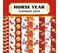 Horse Year Scrapbook Paper for Lunar New Year decoration, DIY, craft project