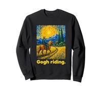 Horseback Rider Swirling Sky Landscape Art Sudadera