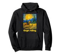Horseback Rider Swirling Sky Landscape Art Sudadera con Capucha