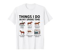 Horseback Things I Do In My Spare Time Horse Riding Women Camiseta