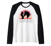 Horsegirl Barn Hair Don't Care Horse Girls - Camiseta para Amantes de los Caballos Camiseta Manga Raglan