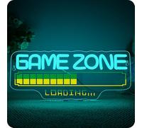 Horseneon Game Zone Letrero De NeóN, Letrero Led Para Zona De Juegos,Letrero De Neón Para Juegos, Decoración Para Sala De Juegos Letra Usb Luz De Neón Zona De Juegos,Regalos Para Gamers