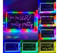 Horseneon Letrero de luz de neón You're Like Really Pretty letreros de neón para pared varios modos de luz intermitente y constante son adecuados para bodas fiestas de compromiso (multicolor)