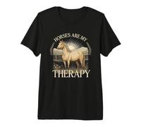 Horses Are My Therapy Caballos Equitación Camiseta Premium