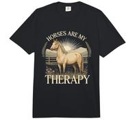 Horses Are My Therapy Caballos Equitación Comfort Colors Adult Heavyweight T-Shirt