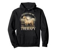 Horses Are My Therapy Caballos Equitación Sudadera con Capucha