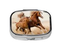 Horses Cubs Two Run, Pastillero Meta con 2 compartimentos, organizador portátil