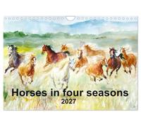 Horses in four seasons 2027 (Wall Calendar 2027 DIN A4 landscape), CALVENDO 12 Month Wall Calendar: Horse paintings in oil and watercolour by Zenon Aniszewski.