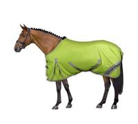 Horses, Manta antimoscas transpirable, modelo Nemesis, esgrima de los rayos solares, red densa de tejido de malla, contra moscas e insectos (128 cm, verde claro)