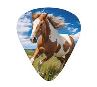 Horses on the Prairie - Púas de guitarra resistentes al desgaste para guitarra, bajo, guitarra eléctrica, ukelelele, finas, medianas, pesadas, púas de guitarra de 12 piezas