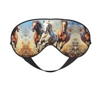 Horses Running Art - Máscara de ojos unisex, sin presión ocular, máscara para dormir, cubierta de sombra de ojos suave para viajes
