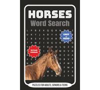 Horses Word Search Puzzle Book: Relaxing Word Searches with Easy to Read Print about Horses, Racing, Equestrian and More | 6x9 inches, 110 pages | 50+ ... Holidays, Airplane rides and Free Times