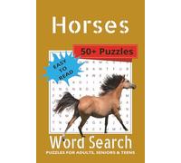 Horses Word Search Puzzle Book: Word Search with Easy to Read Print about Horses, Horseback Riding, Horse Racing & more | 6x9 inches, 110 pages | 50+ ... for vacation, Holiday & Free Leisure Times.