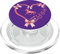 Horseshoe Bow Coquette Heart Horse Mom Girl Horseback Riding PopSockets PopGrip para MagSafe