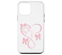 Horseshoe Heart Beat Love Horses Fun Bow Coquette Horse Girl Carcasa para iPhone 12 Mini