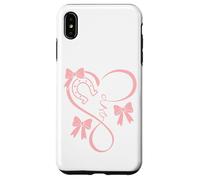 Horseshoe Heart Beat Love Horses Fun Bow Coquette Horse Girl Carcasa para iPhone XS MAX