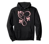 Horseshoe Heart Beat Love Horses Fun Bow Coquette Horse Girl Sudadera con Capucha