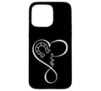 Horseshoe Heart Love Cute Equestrian Art for Horse Mom Girls Carcasa para iPhone 15 Pro MAX