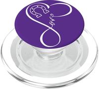 Horseshoe Heart Love Cute Equestrian Art for Horse Mom Girls PopSockets PopGrip para MagSafe