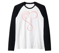 Horseshoe Heart Love Equestrian Funny for Horse Girls Mom Camiseta Manga Raglan