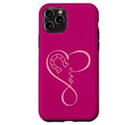 Horseshoe Heart Love Equestrian Funny for Horse Girls Mom Carcasa para iPhone 11 Pro