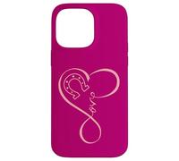 Horseshoe Heart Love Equestrian Funny for Horse Girls Mom Carcasa para iPhone 14 Pro MAX