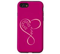 Horseshoe Heart Love Equestrian Funny for Horse Girls Mom Carcasa para iPhone SE (2020) / 7/8