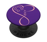 Horseshoe Heart Love Equestrian Funny for Horse Girls Mom PopSockets PopGrip Adhesivo