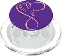 Horseshoe Heart Love Equestrian Funny for Horse Girls Mom PopSockets PopGrip para MagSafe