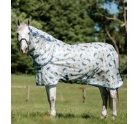 Horseware® Amigo® - Sábana para moscas integrada, estampado de libélula/plata, azul y salvia, 72