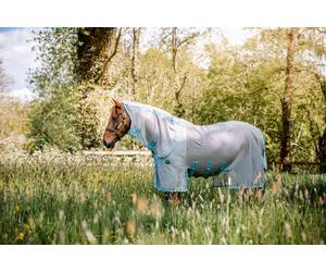 Horseware Ireland AmEco Bug Buster Plus, Silver/Sky Blue - 140 cm Horseware Ireland