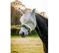 Horseware Ireland Amigo FlyMask, Silver/Lime - Cob Horseware Ireland