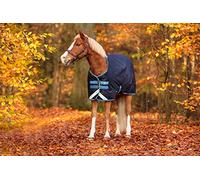 Horseware Irlanda Amigo Bravo 12 Original Pony Manta de mimbre (250 g mediana), talla: 45, color: azul marino (turquesa/Aqua Trim)