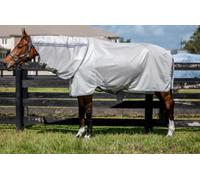 Horseware Irlanda Amigo - Sábana para moscas integrada en plata y gris titanio 84