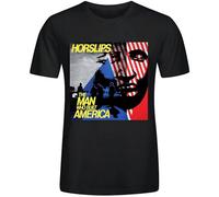 Horslips The Man Who Built America Unisex T-Shirt Printed tee Black Mens Top Shirt M