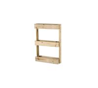 Hortalia Huerto Urbano - Jardín Vertical de Madera - Protección Autoclave Nivel IV - Stand Line (3 Bandejas, Pared)
