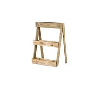 Hortalia Huerto Urbano - Jardín Vertical de Madera - Protección Autoclave Nivel IV - Stand Line (3 Bandejas, Isla)