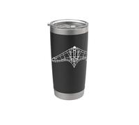 Horten Ho 229 Aviones Piloto Ropa Vaso térmico de acero inoxidable de doble pared