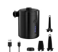 Horuili® Bomba de aire eléctrica, 4000 Pa Bomba inflable portátil con 4 boquillas, 5200mAh, con función de inflación y vacío, para anillo de natación, bolsa de vacío, bote de manguera