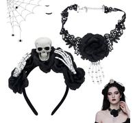 Horuili ® Diademas de Halloween, diademas tesno, ropa de Halloween terrorífica, para cosplay y carnaval